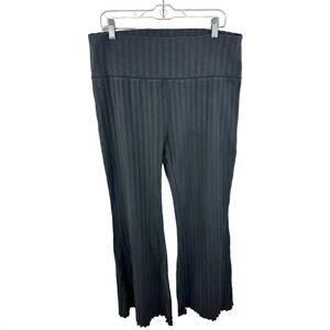 Aerie Black Ribbed flare Leggings